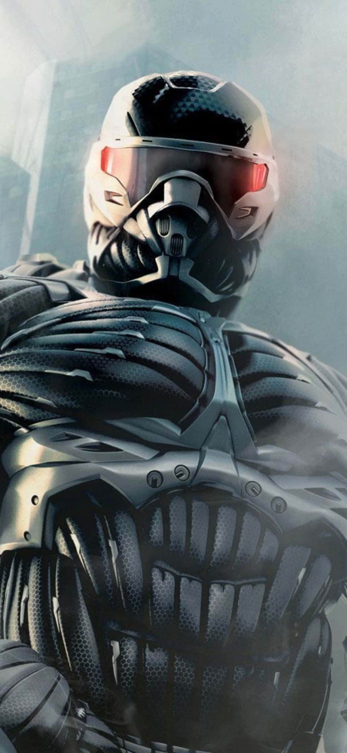 Explorează o lume futuristă cu Crysis 3 și iPhone X Fundal