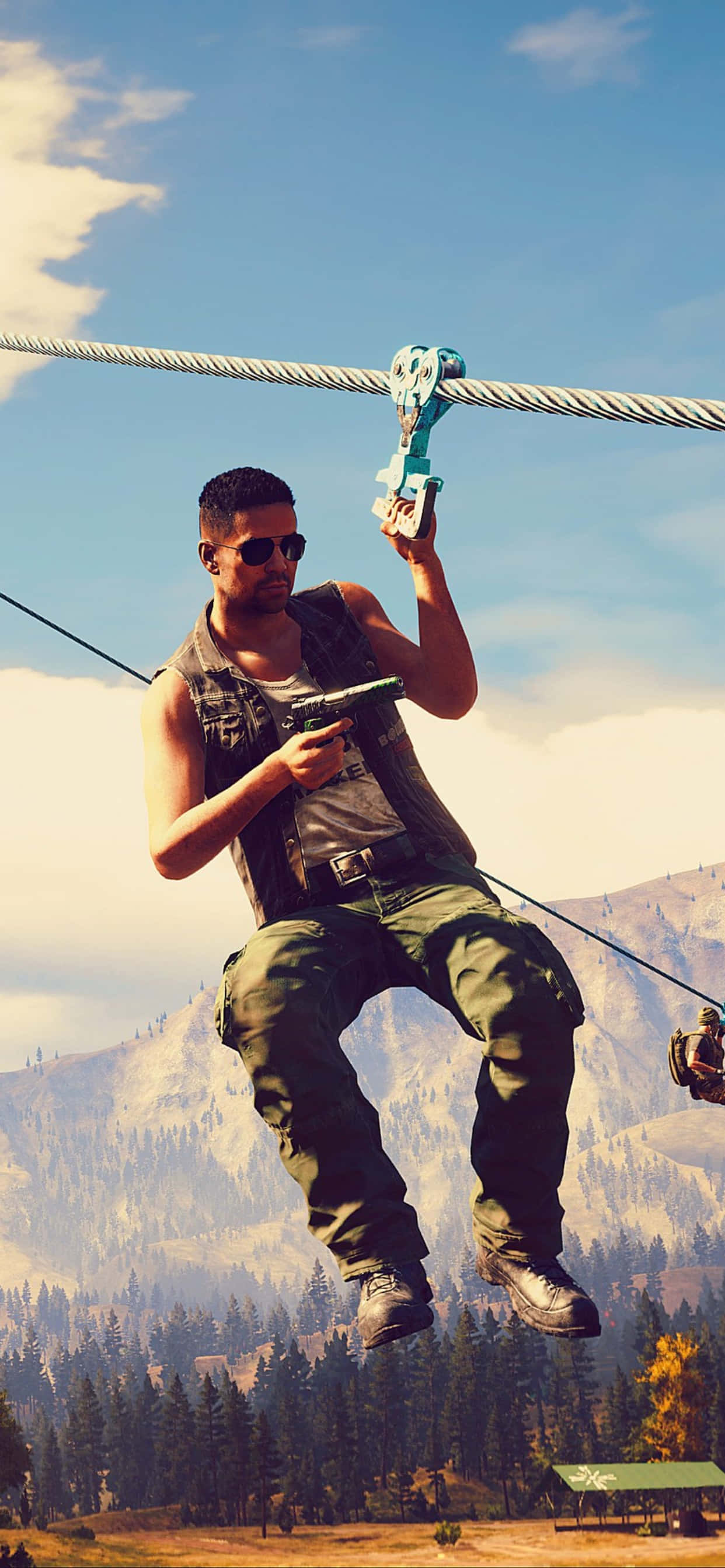 Explorează sălbăticia în Far Cry 5 pe iPhone Xs Max Fundal