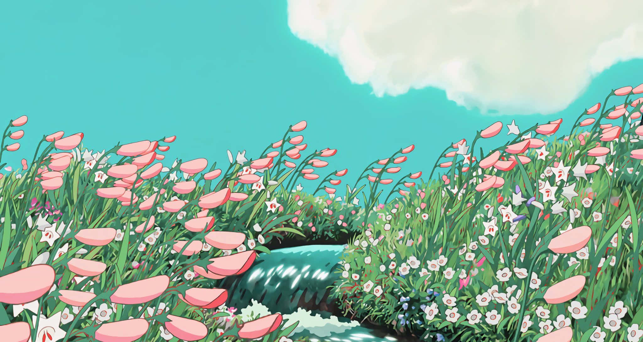 Explorează-ți imaginația cu Ghibli Estetic Fundal
