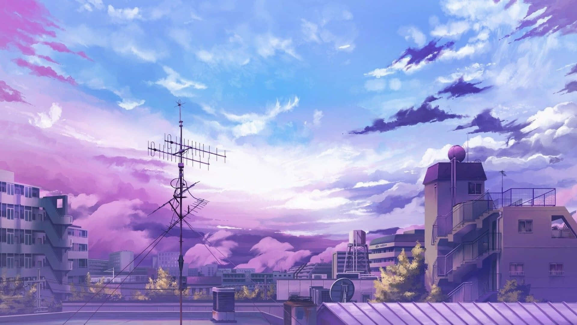 Explorează vastul peisaj anime Fundal