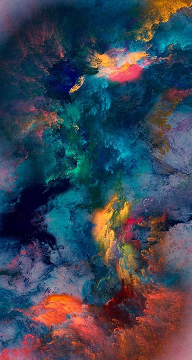 Artă digitală abstractă explozie de culoare wallpaper iPhone — iPhone Fundal