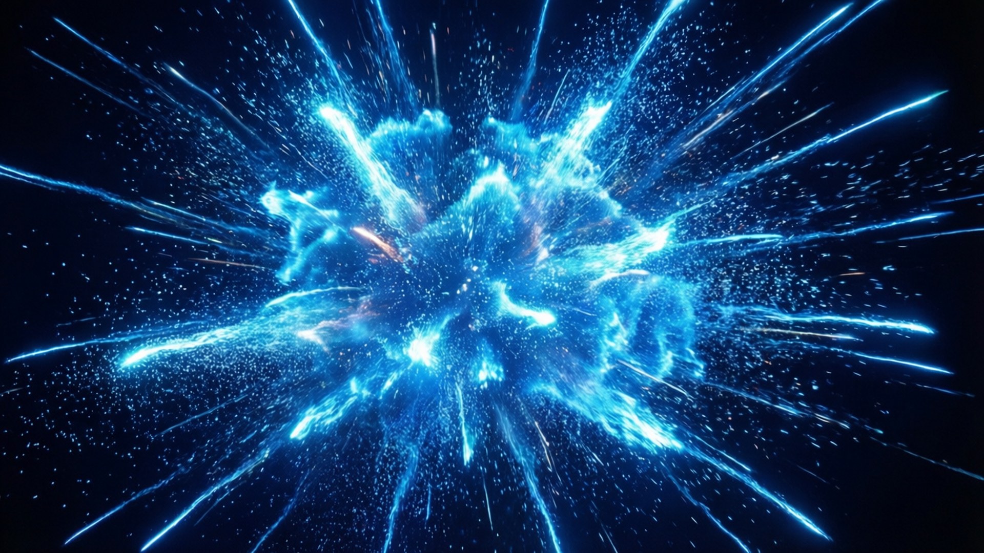 Explozie Neon Albastră Fundal