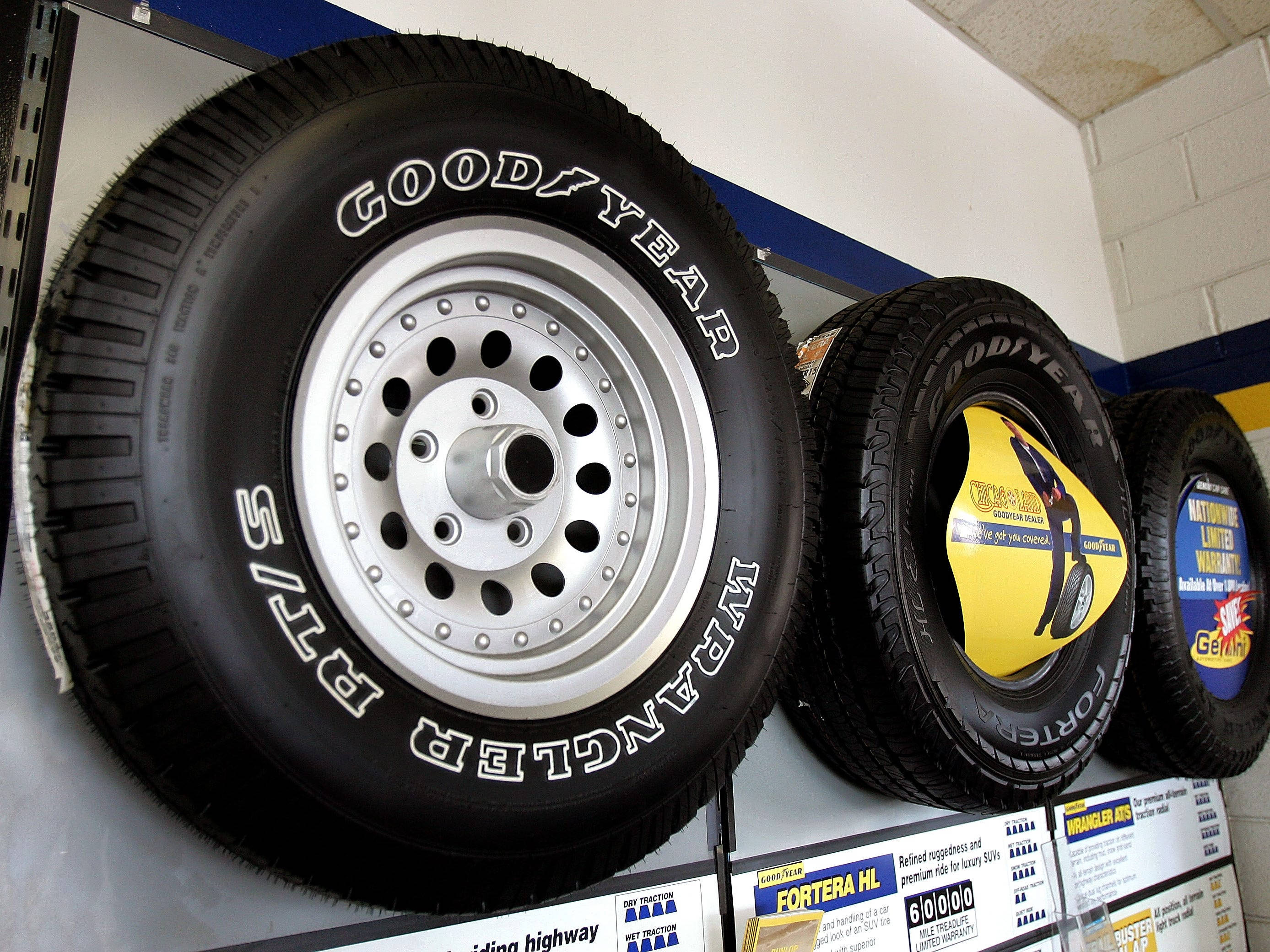 Expoziție suspendată Goodyear Fundal