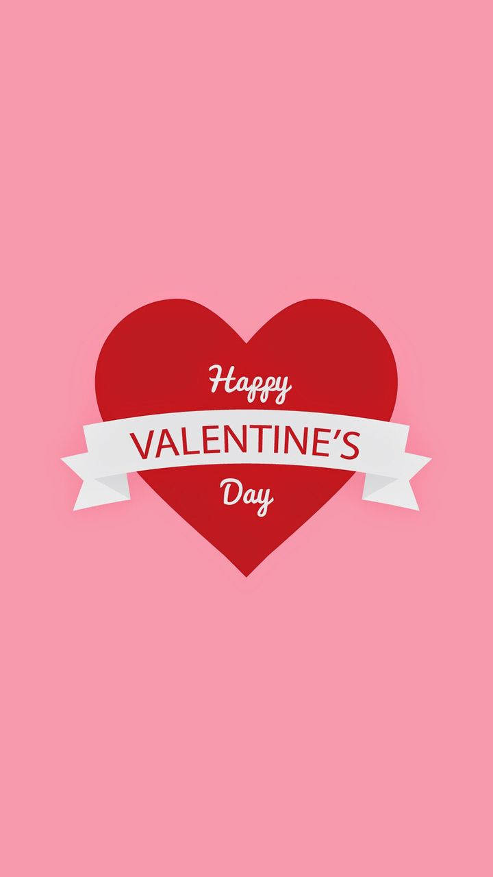 Exprimă-ți dragostea cu o inimă roșie mare de Valentine's Day Fundal