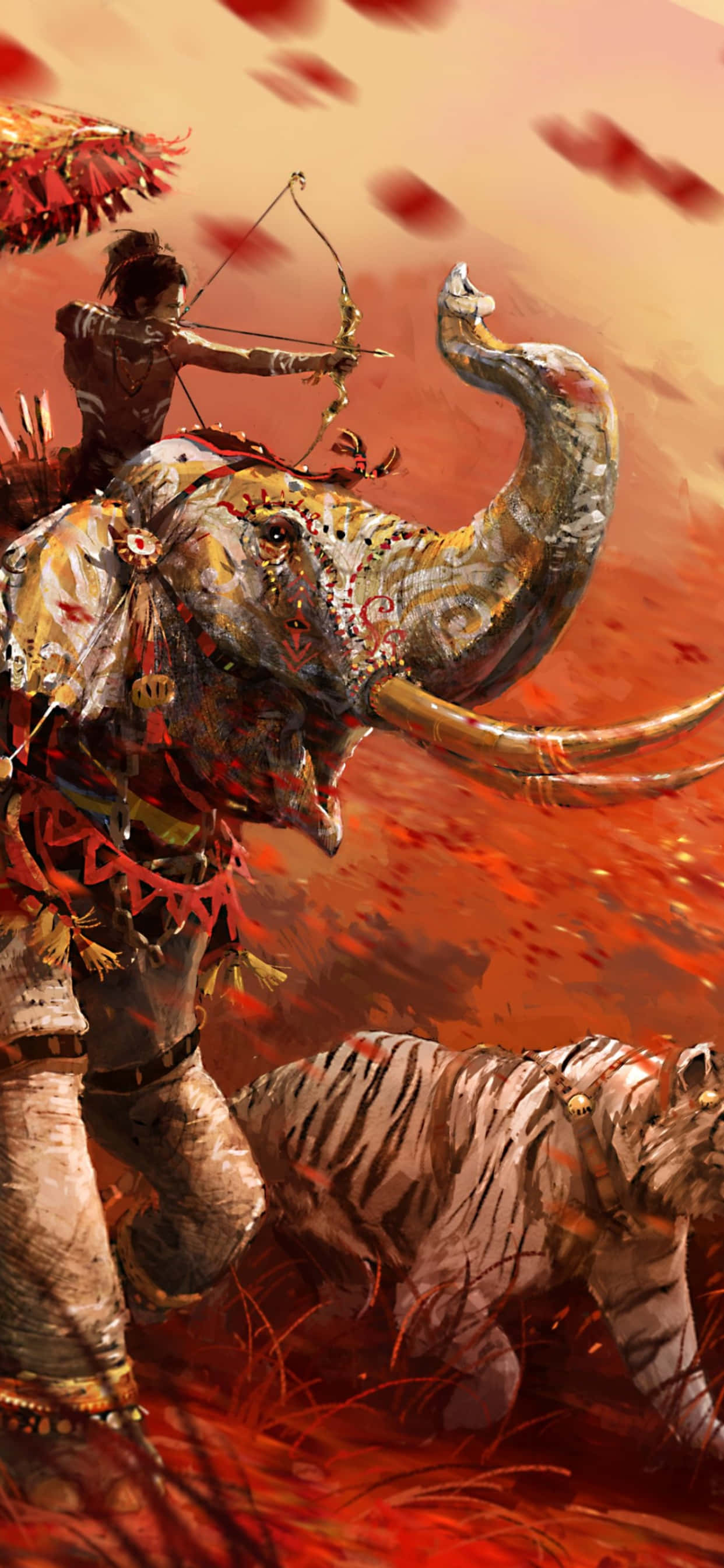 Fă ravagii în junglă în Far Cry 4 cu iPhone Xs Max. Fundal