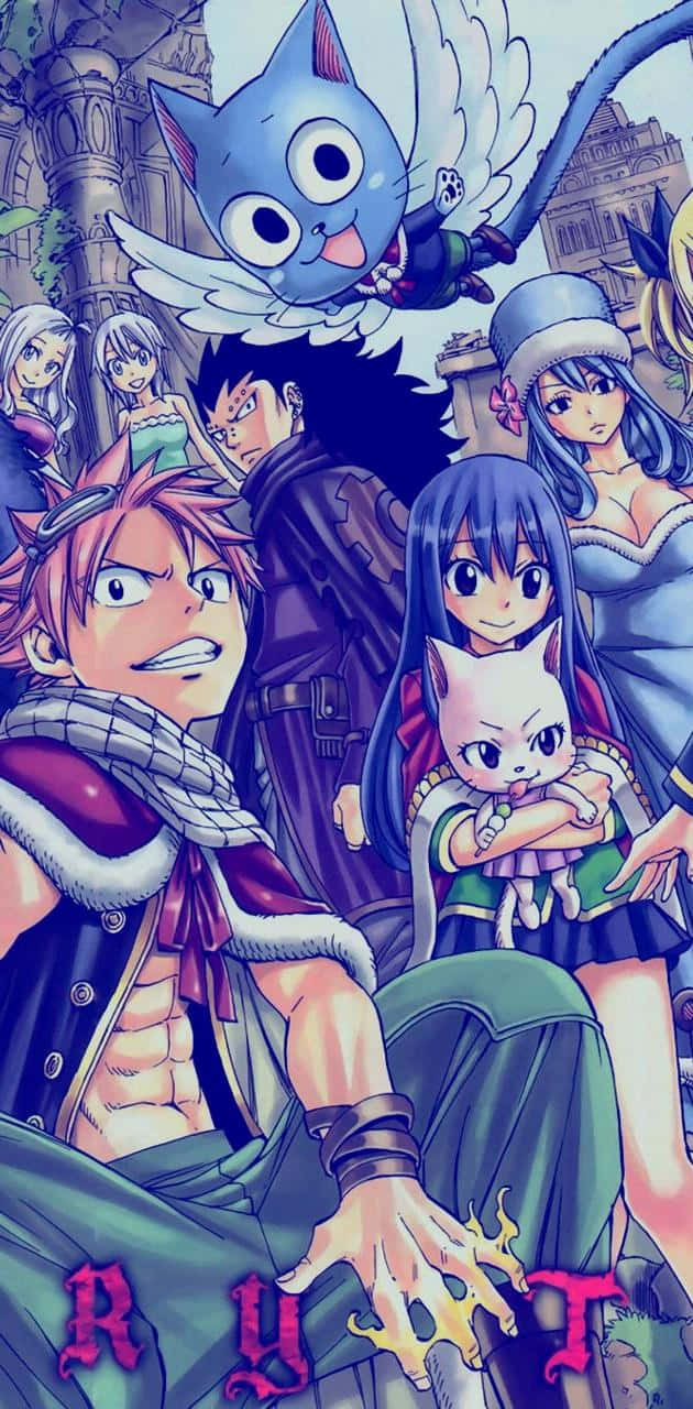 Fairy Tail Estetică cu Răspândire Colorată Fundal