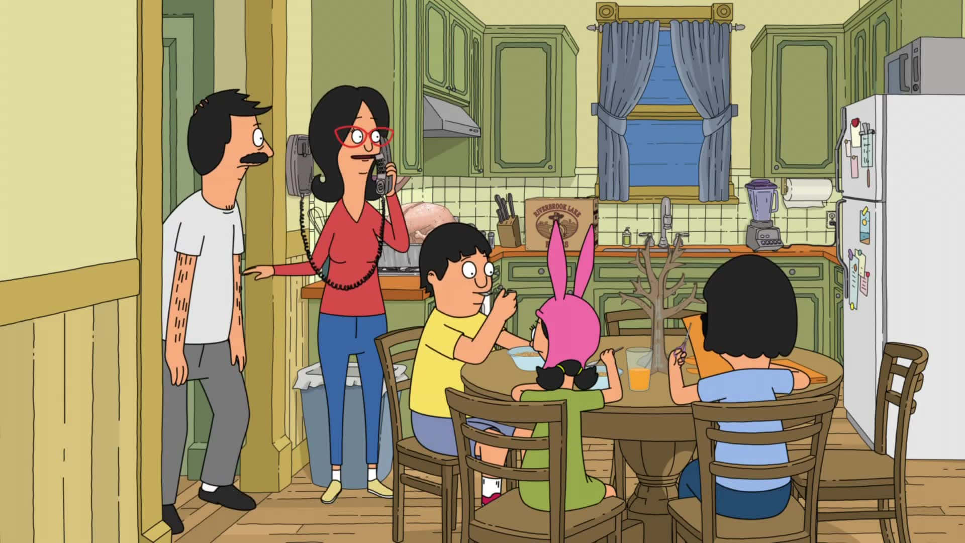 Familia Belcher în Bucătărie Fundal Bob's Burgers Fundal