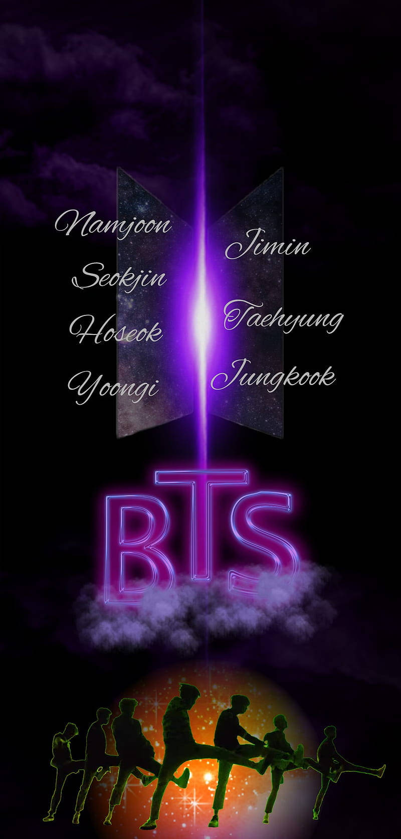 Fan Art cu Logo-ul BTS Fundal