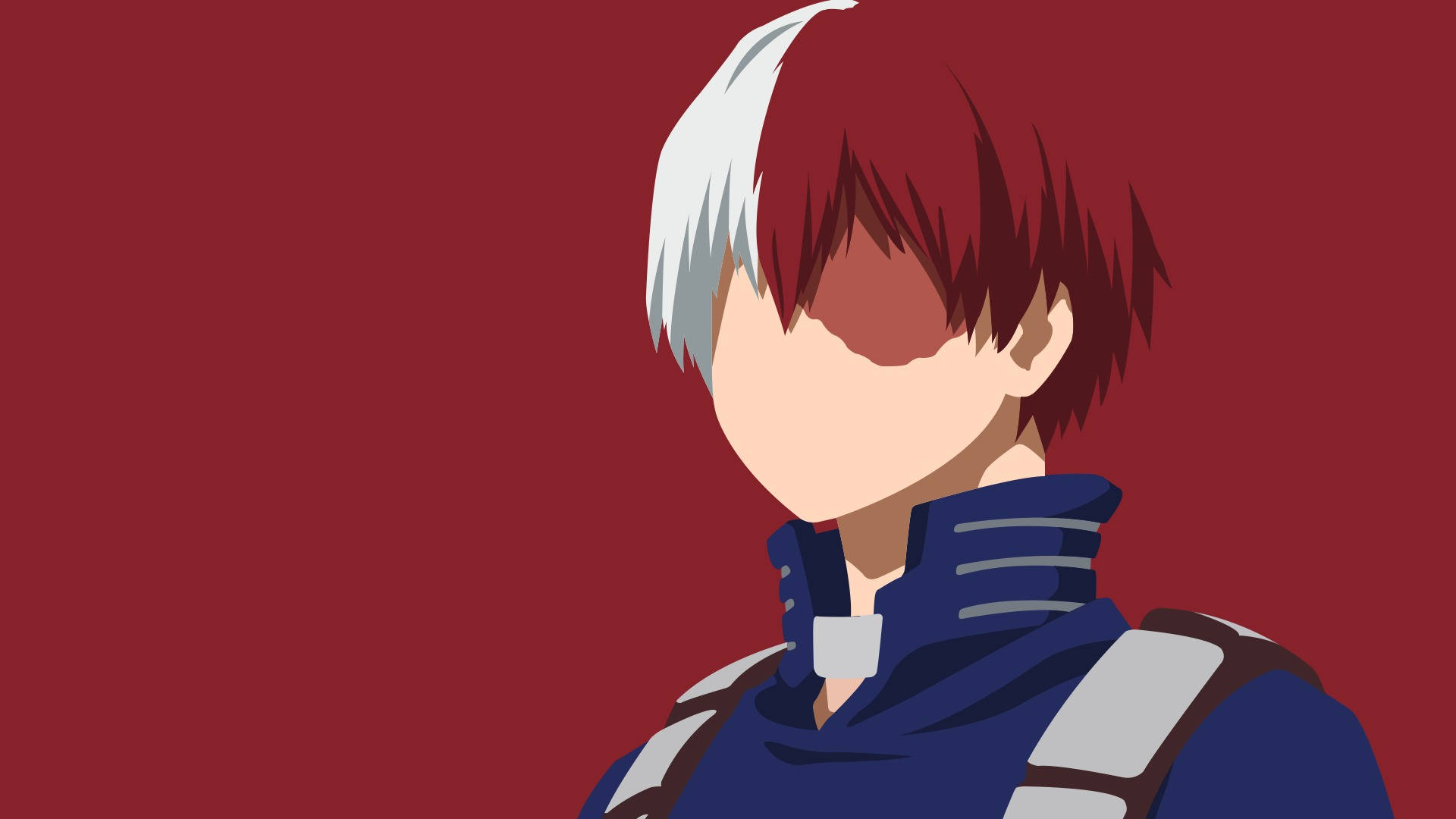 Fan-art drăguț cu Todoroki fără față Fundal