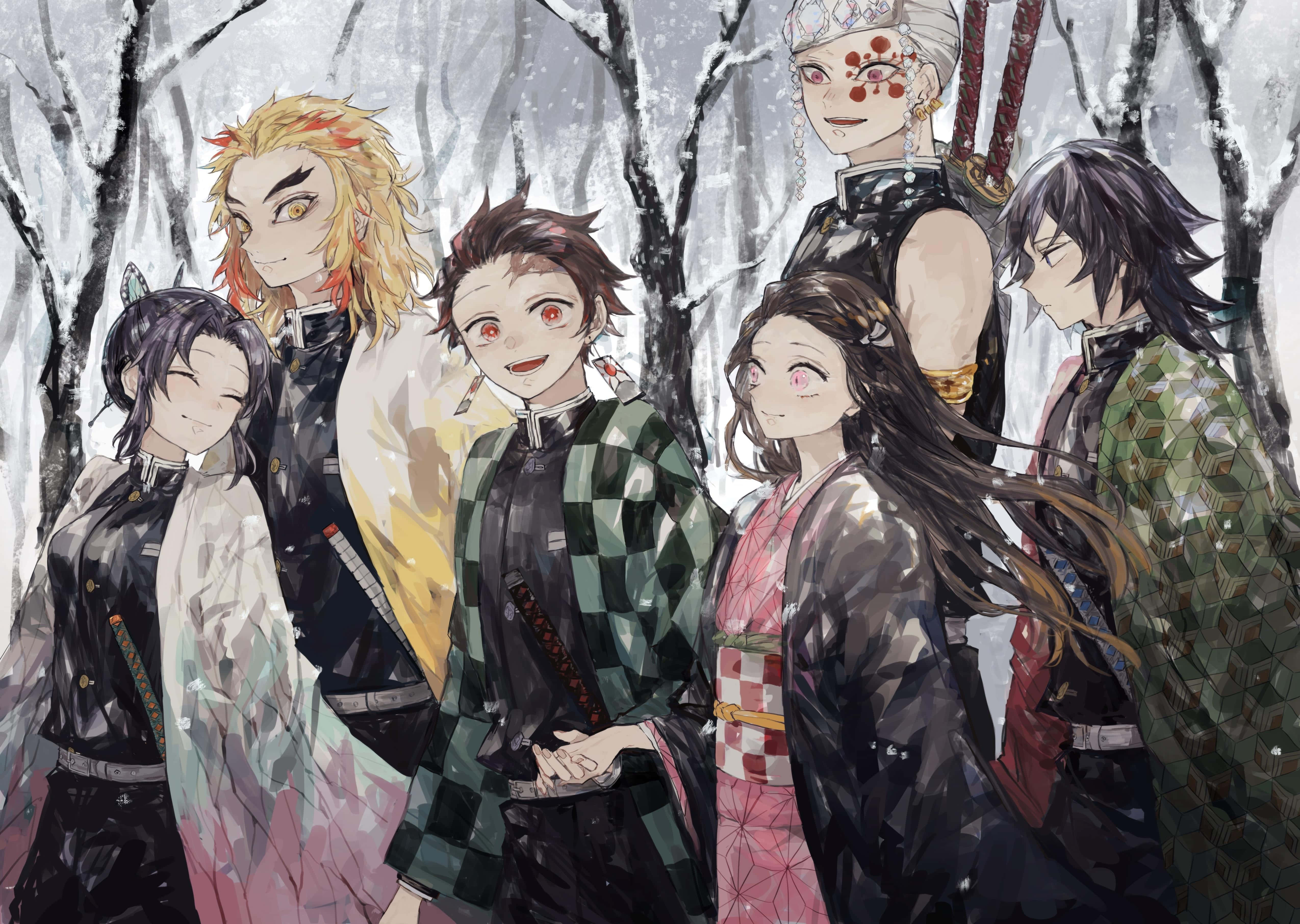 Fanart Anime Demon Slayer iPad Fundal