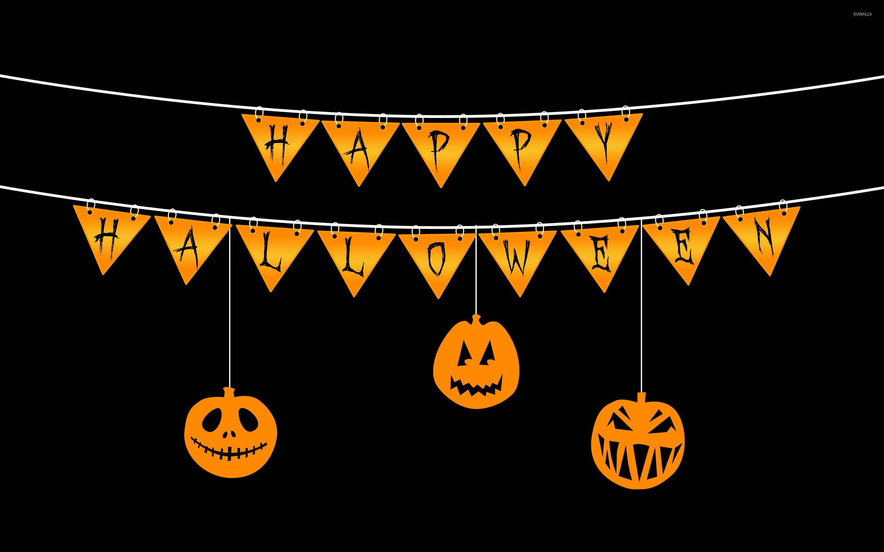 Fanioare decorative Halloween drăguțe și estetice Fundal