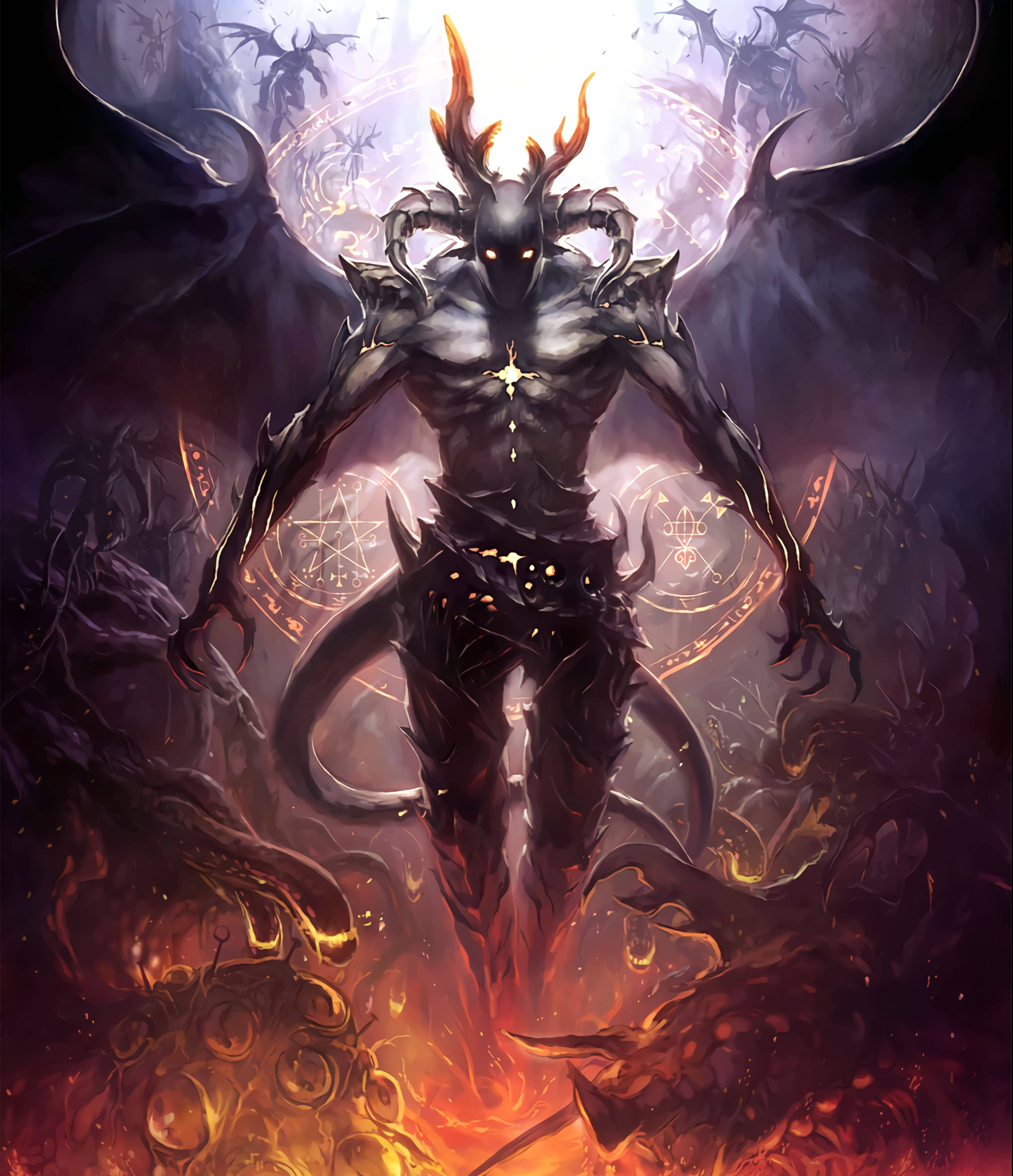 Fantasy Devil With Wings Fundal