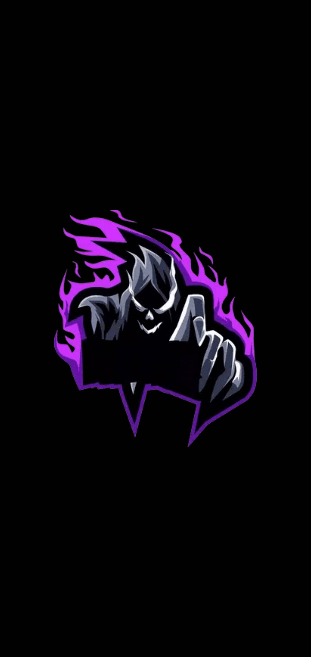 Fantoma Flamă Violet Logo Gaming HD Fundal