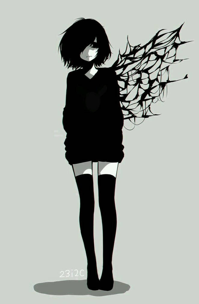Fată Anime Emo Estetică Kirishima Fundal