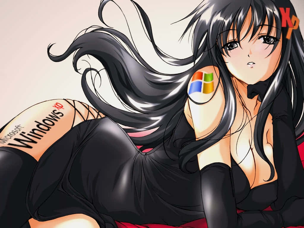Fata anime fierbinte Windows XP Fundal
