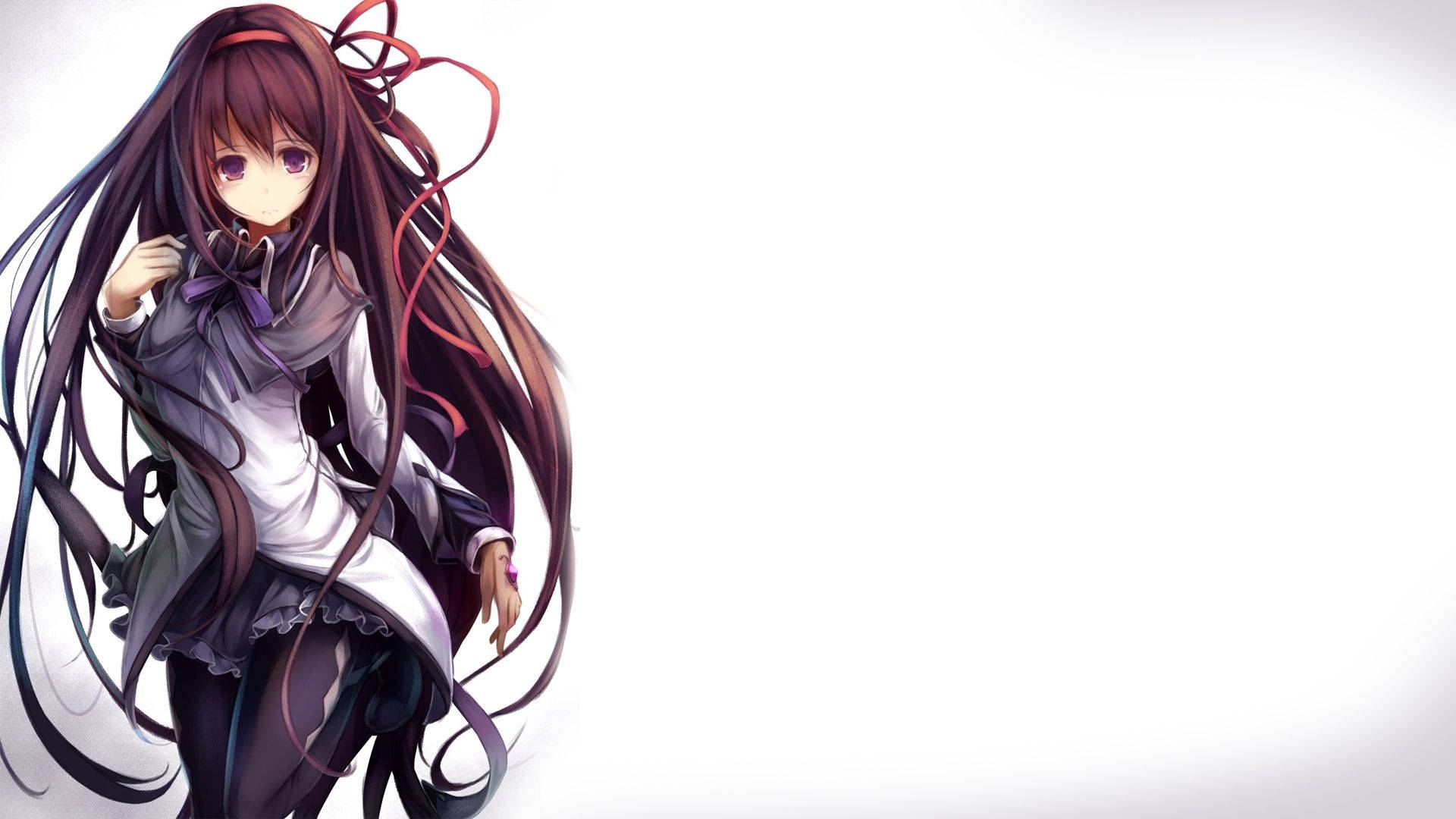 Homura Akemi din Puella Magi Madoka Magica, fata anime wallpaper — Anime Girl Fundal