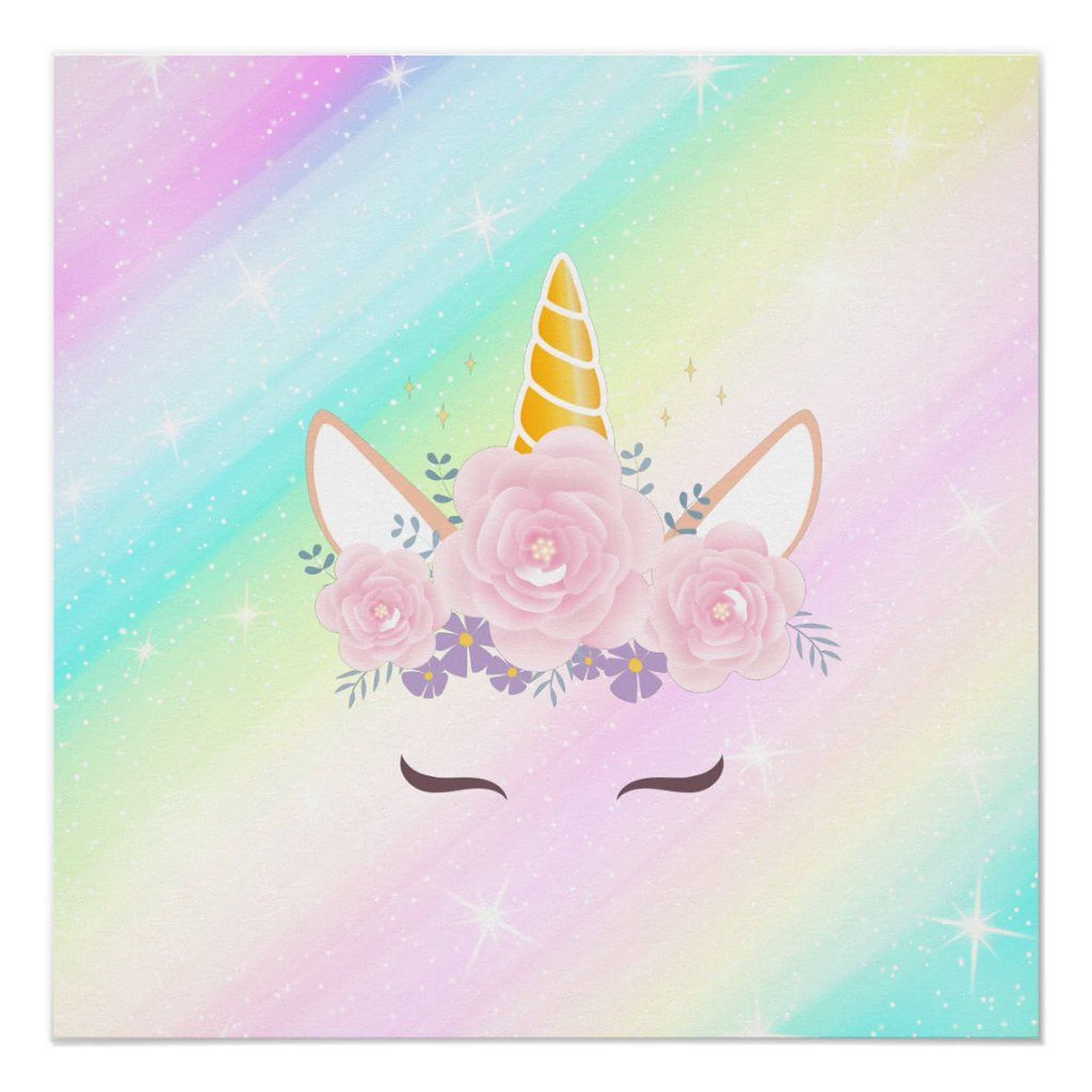 Față de unicorn cu curcubeu pastelat Fundal