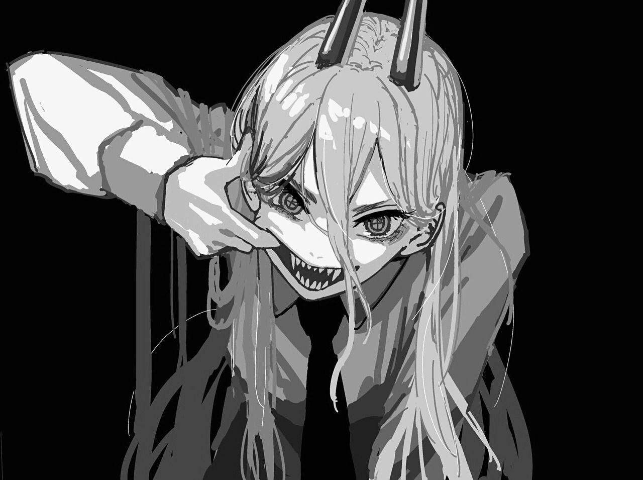 Fată Demon Pfp Anime Edgy Fundal