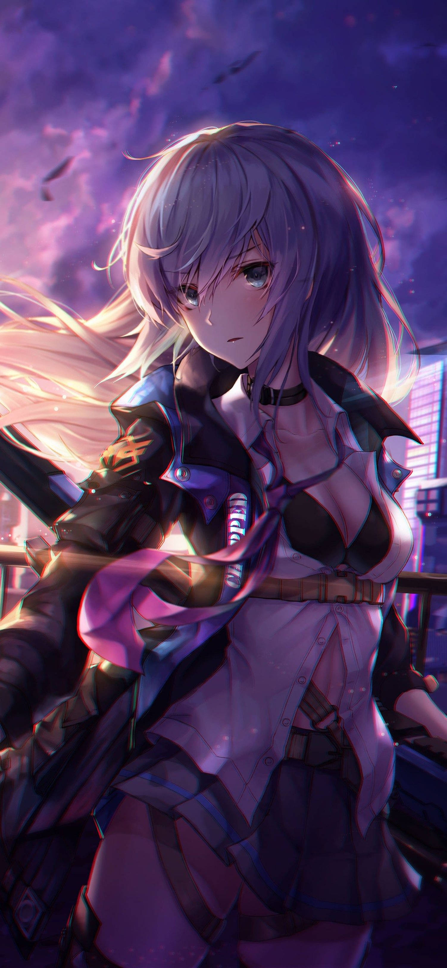 Fata Războinică Anime 4K pentru iPhone Fundal