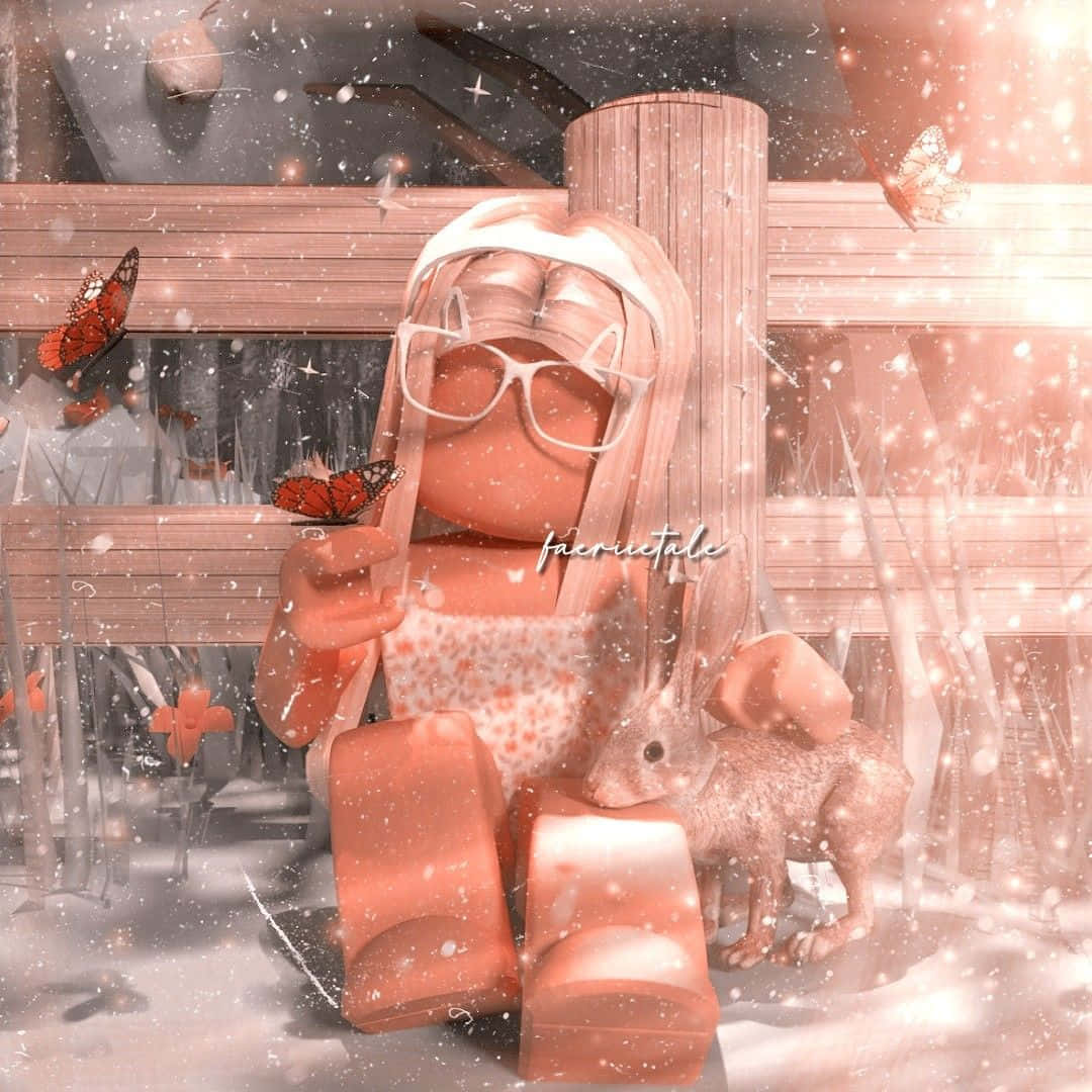 Fată Roblox estetică de vară, preppy, poză de profil Fundal
