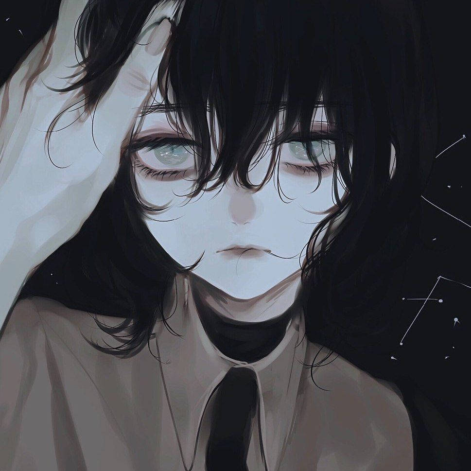 Fata Singuratică cu Stil Edgy Anime Pfp Fundal