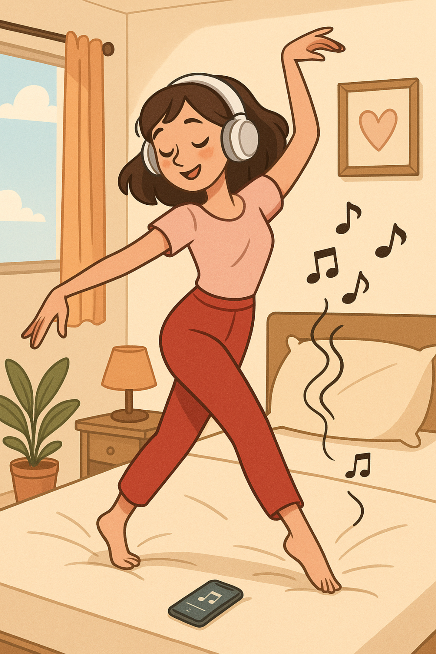 Femei dansează pe muzică grozavă Fundal