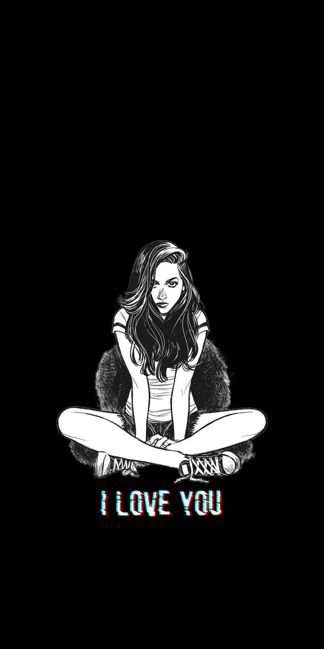 Femeie cu Aesthetic Emo Fundal