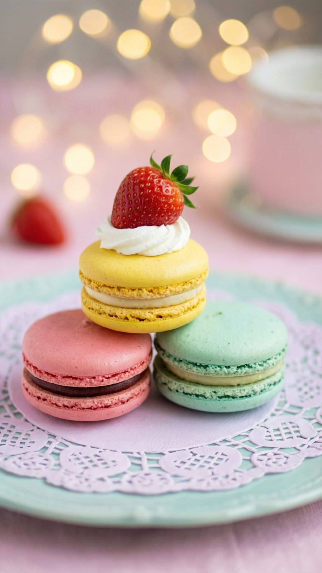 Fericire Macaron Fundal