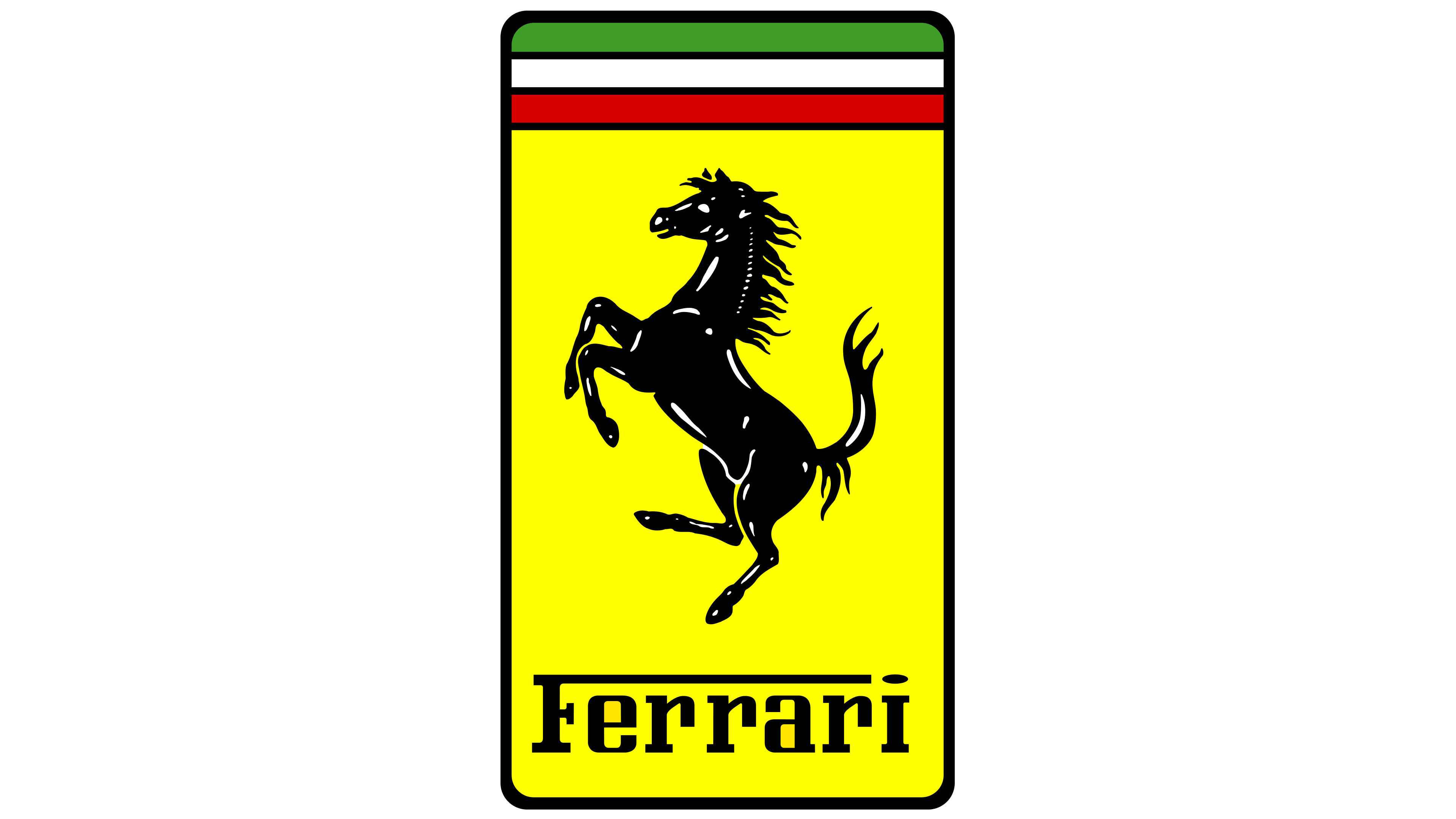 Ferrari Logo cu Calul Cabrat Fundal