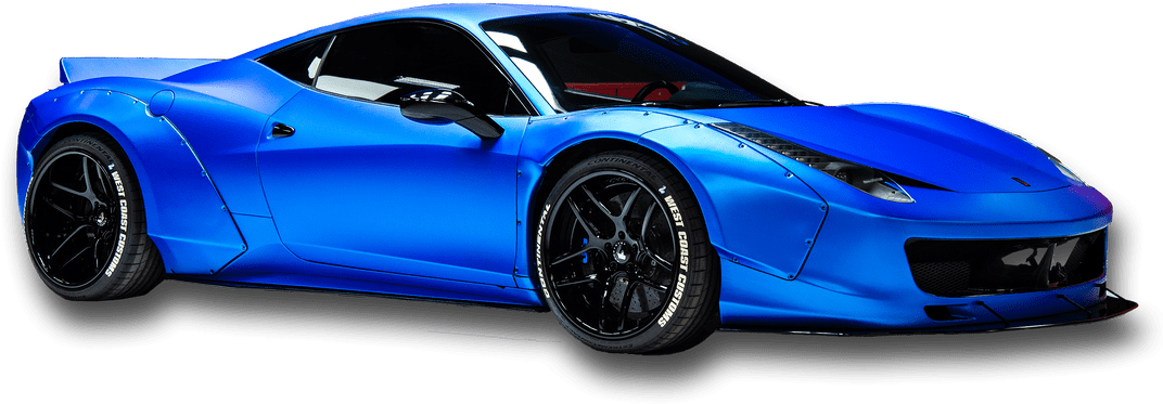 Ferrari Sportiv Albastru Izolat Fundal