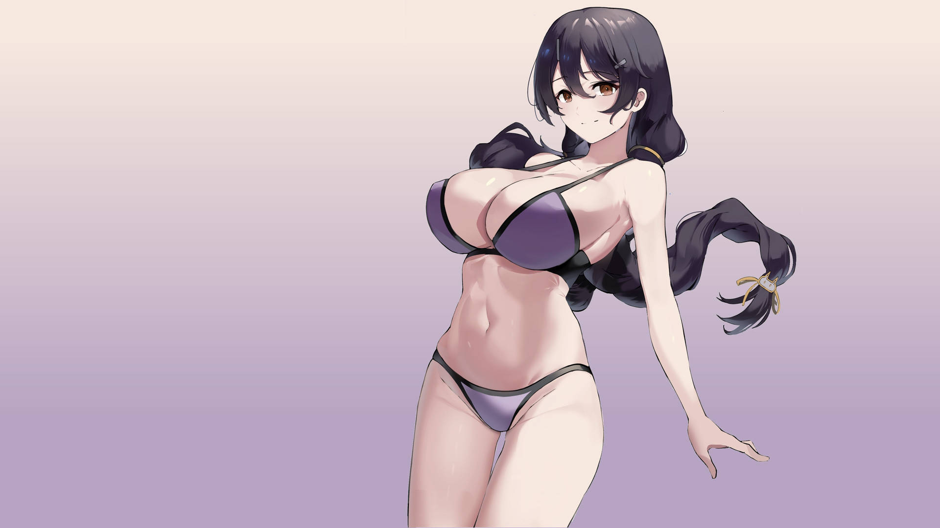 Fete Anime Bikini Sâni Fundal