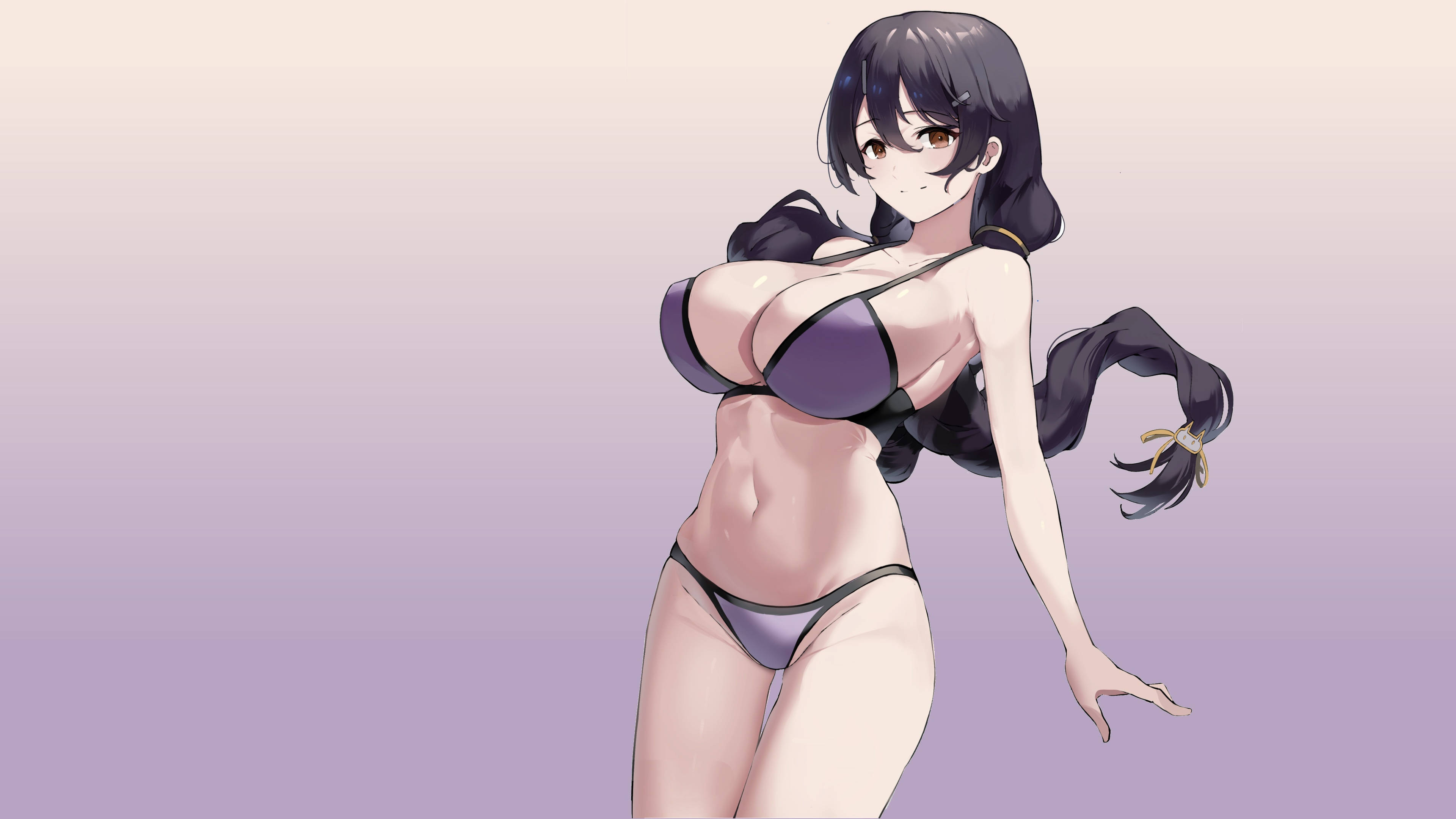 Fete Anime Bikini Sâni Fundal