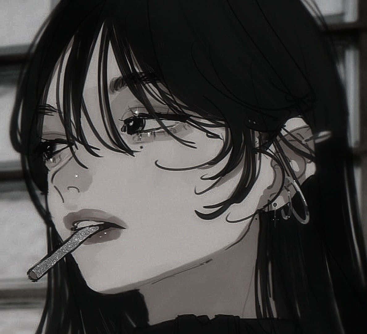 Fete Anime Pfp Fumând Fundal