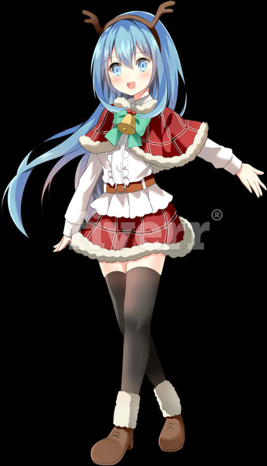 Fetita Anime Costum de Ren Fundal
