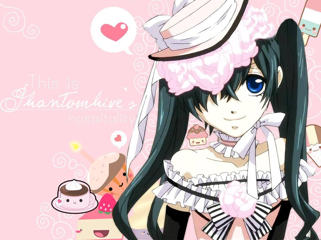 Fetita anime kawaii Ciel Phantomhive Fundal
