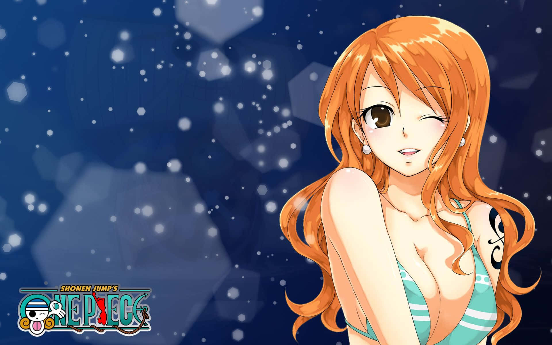 Fetita Drăguță Nami One Piece Fundal