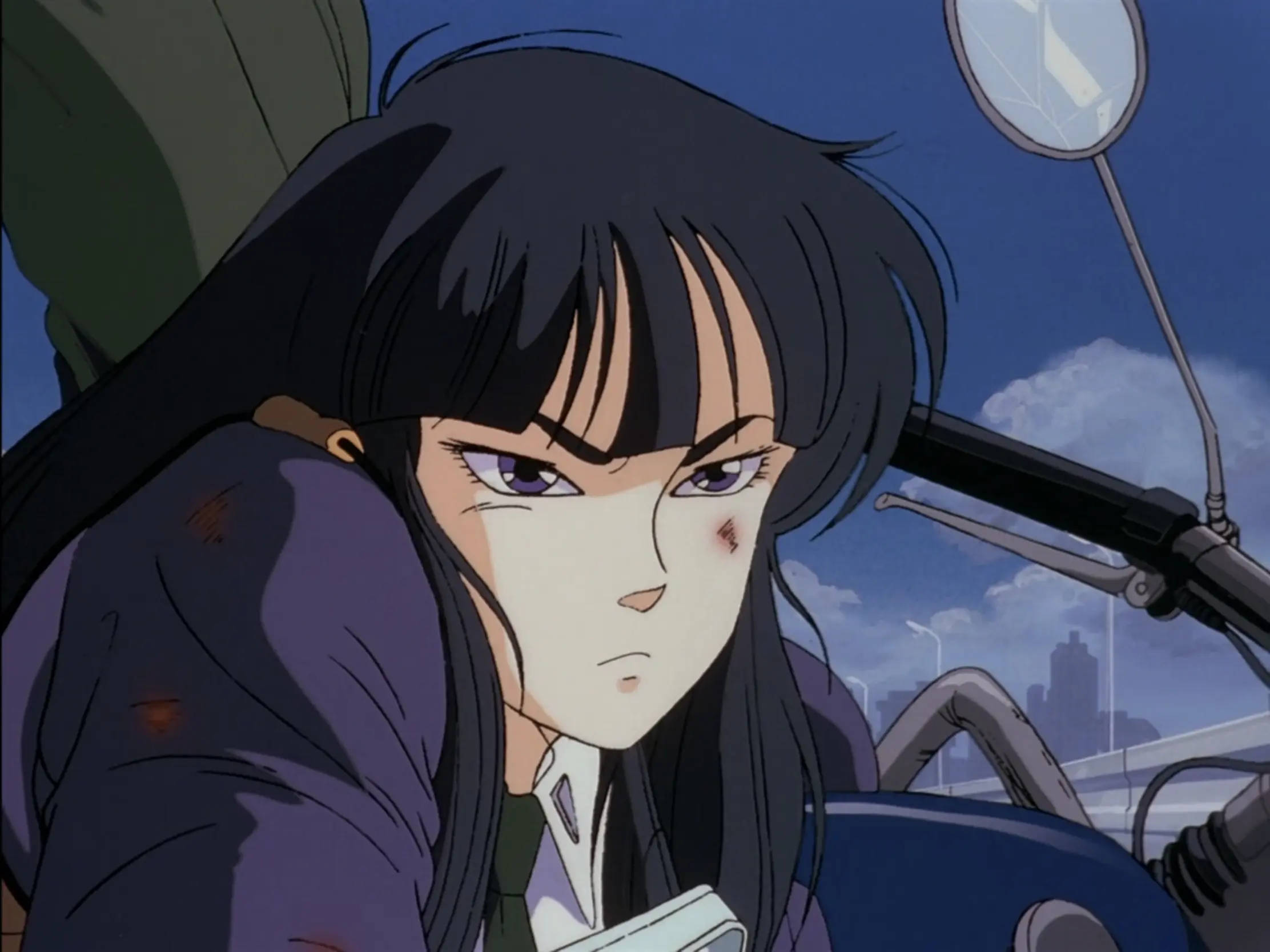 Fetita Polițistă Estetică Retro Anime Fundal