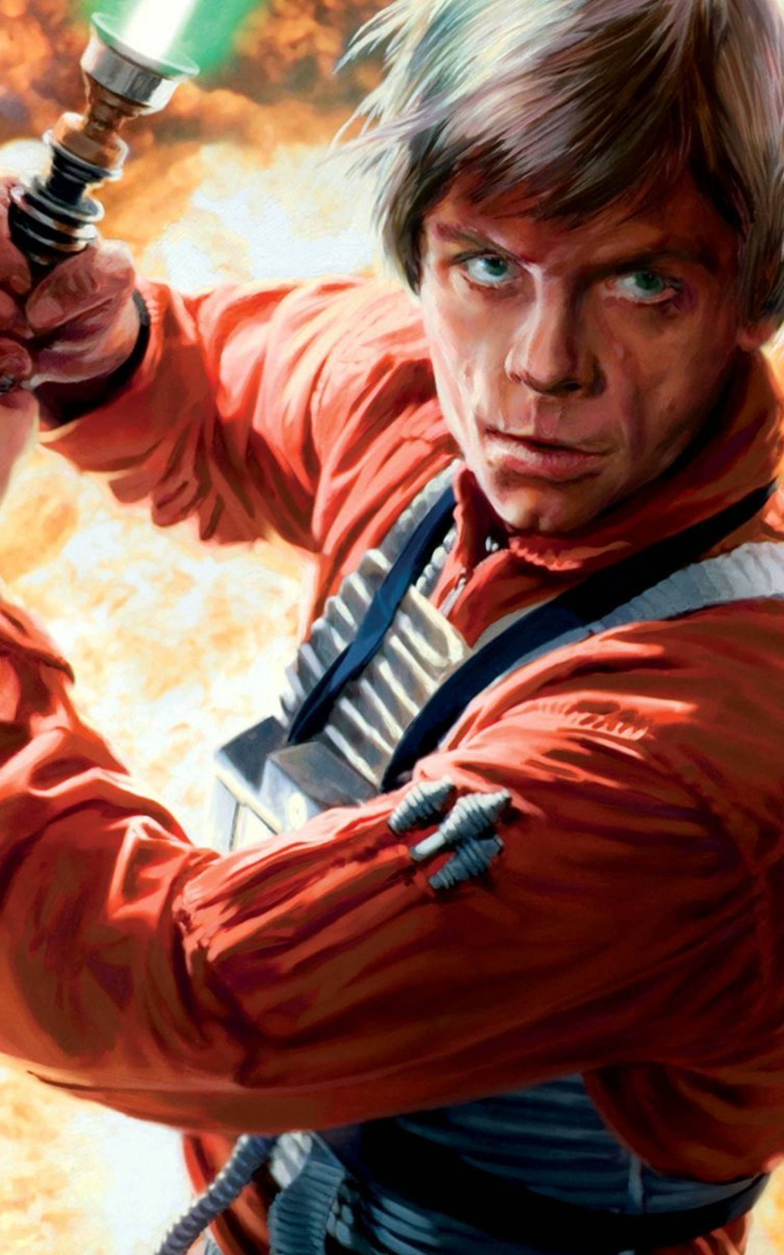 Fierce Luke Skywalker Star Wars Tablet Fundal