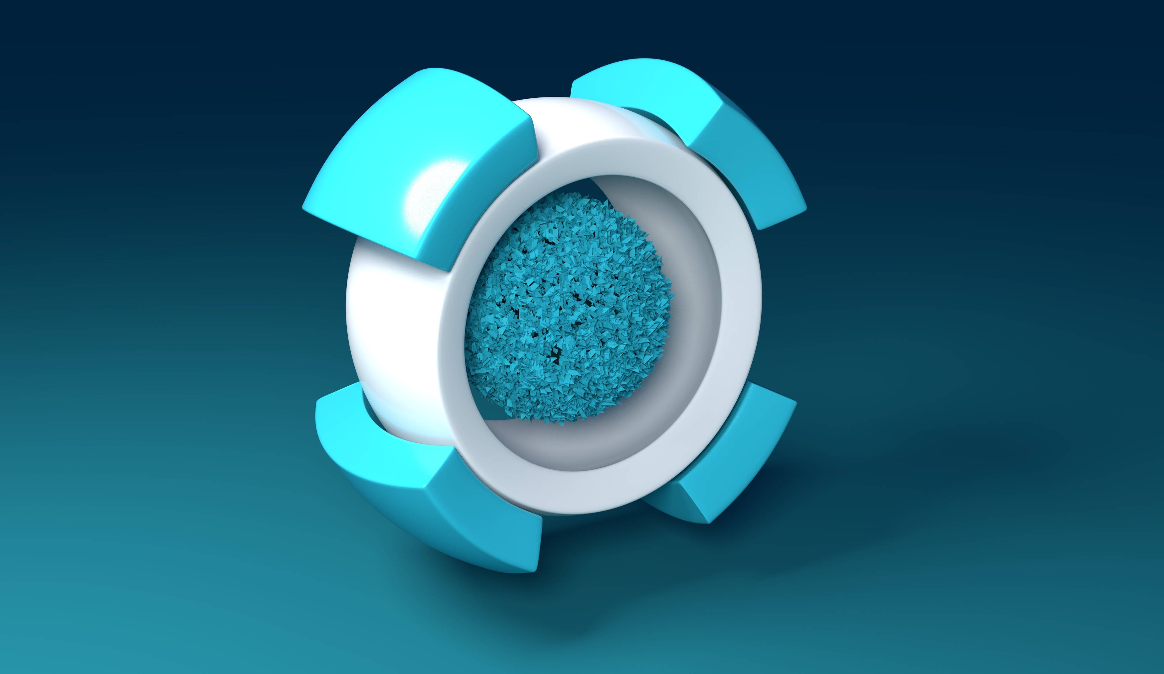 Figură 3D Abstractă Cerc Alb Fundal