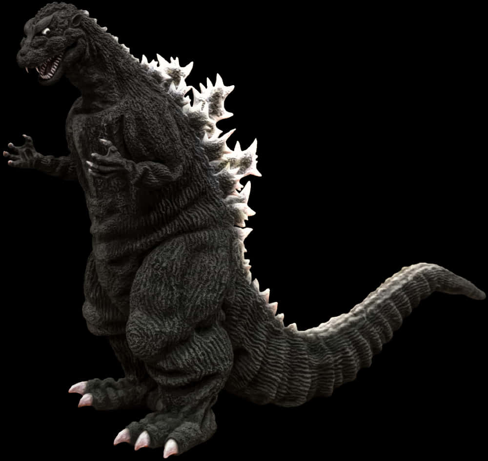 Figură clasică Godzilla izolată Fundal