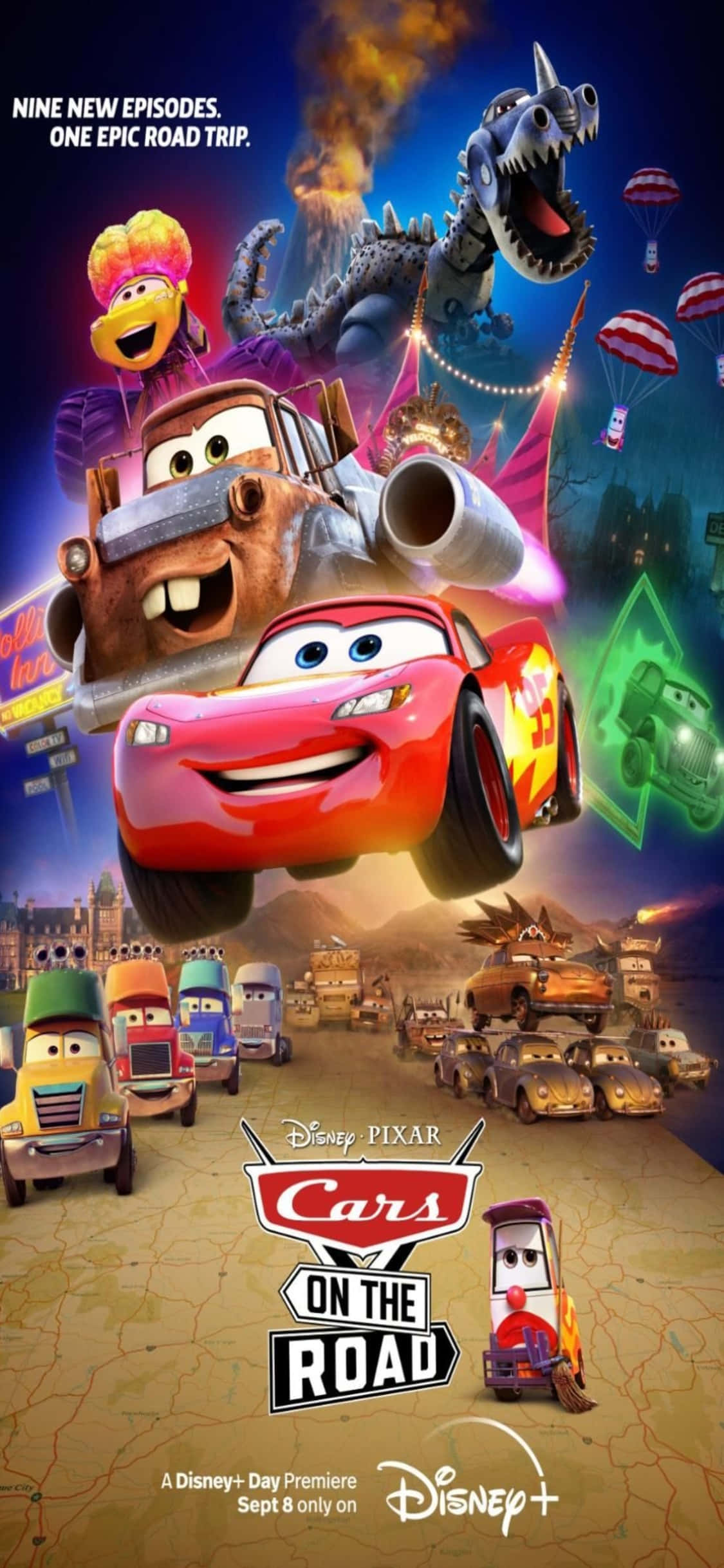 Film animat Disney Fundal iPhone X Mașini Fundal