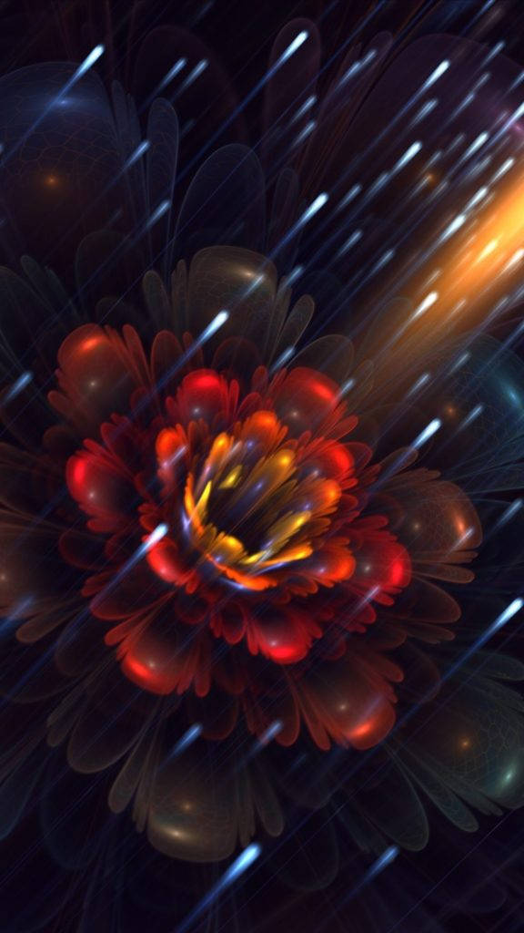 Floare Rosie Abstracta pentru iPhone Fundal