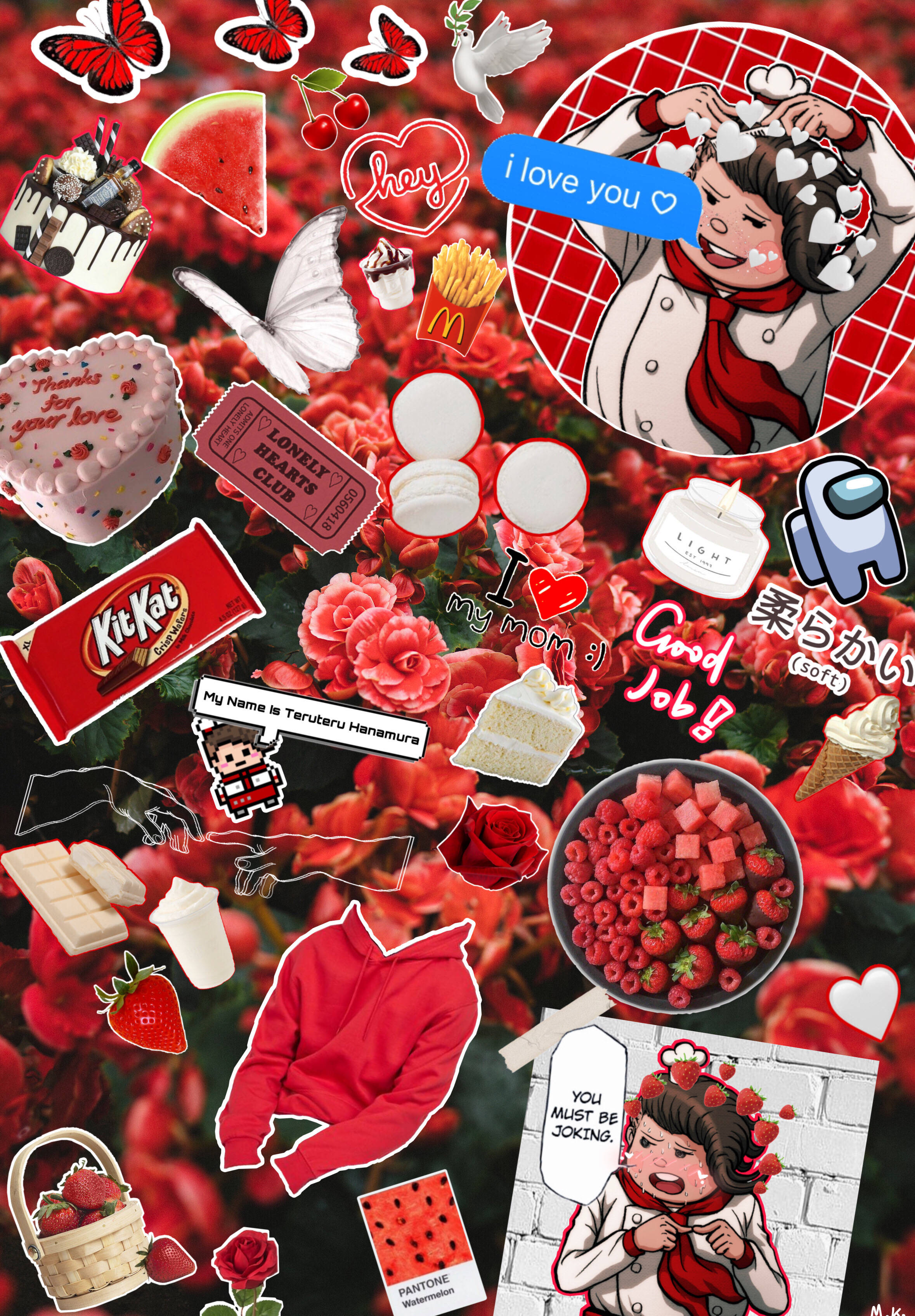 Floare Roșii Kitkat Picsart Fundal