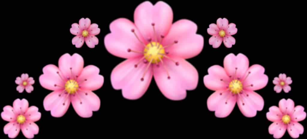 Floare roz pe fundal negru Fundal
