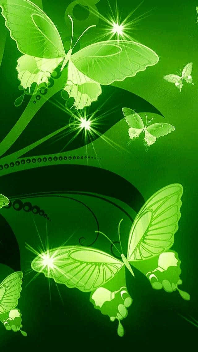 Floare Verde Fluture Verde Estetică Fundal