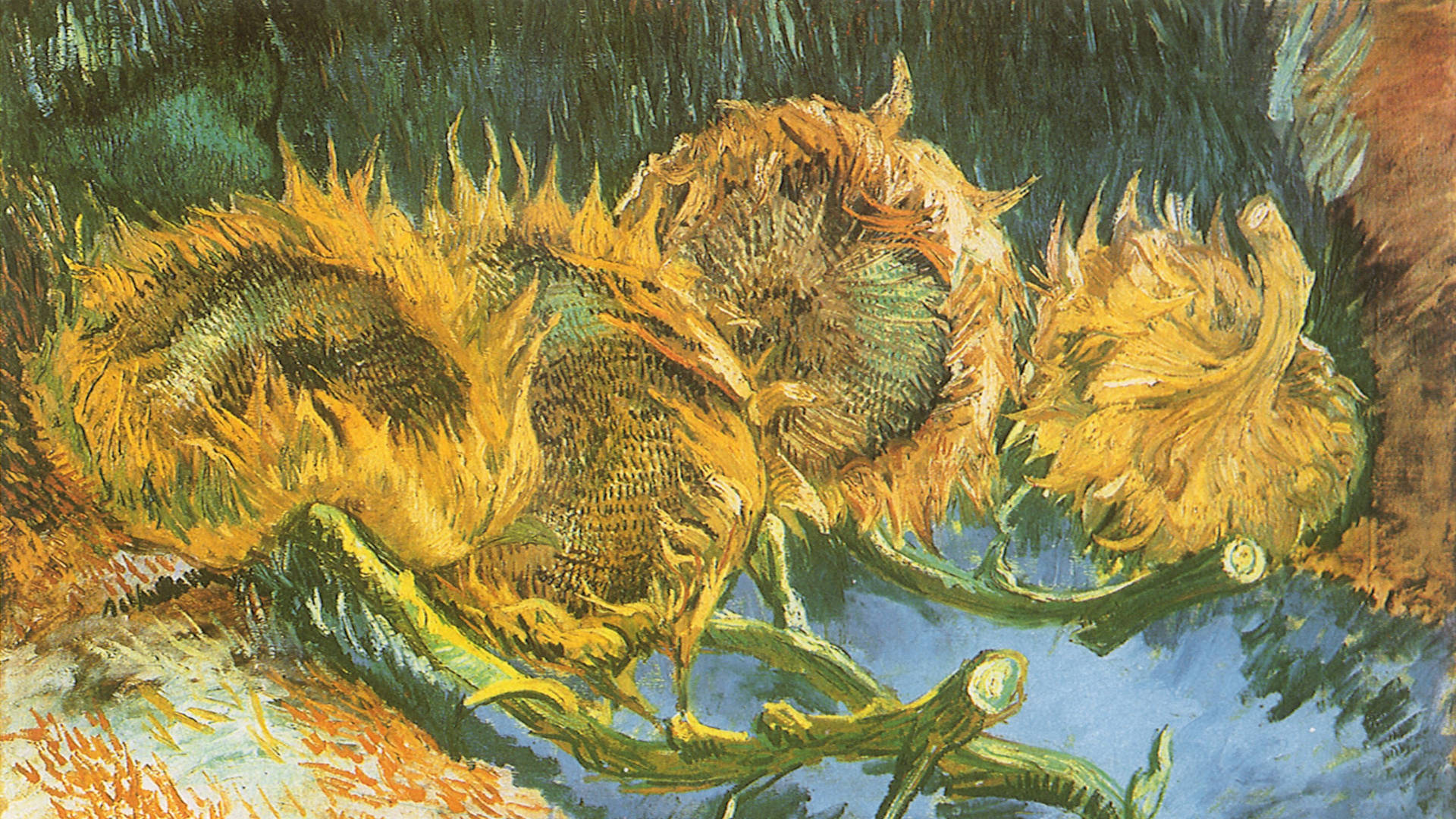 Floarea-soarelui Van Gogh Fundal