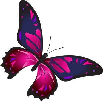 Fluturaș Roz Vibrant Vector Fundal