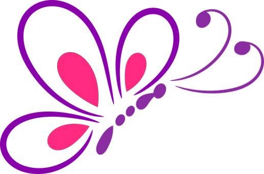 Fluture Grafic Roz și Violet Abstract Fundal