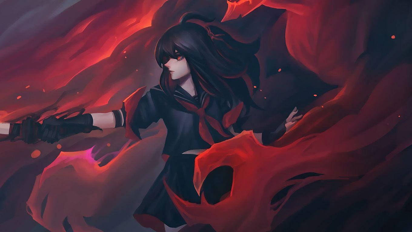 Foc Anime Roșu Fundal