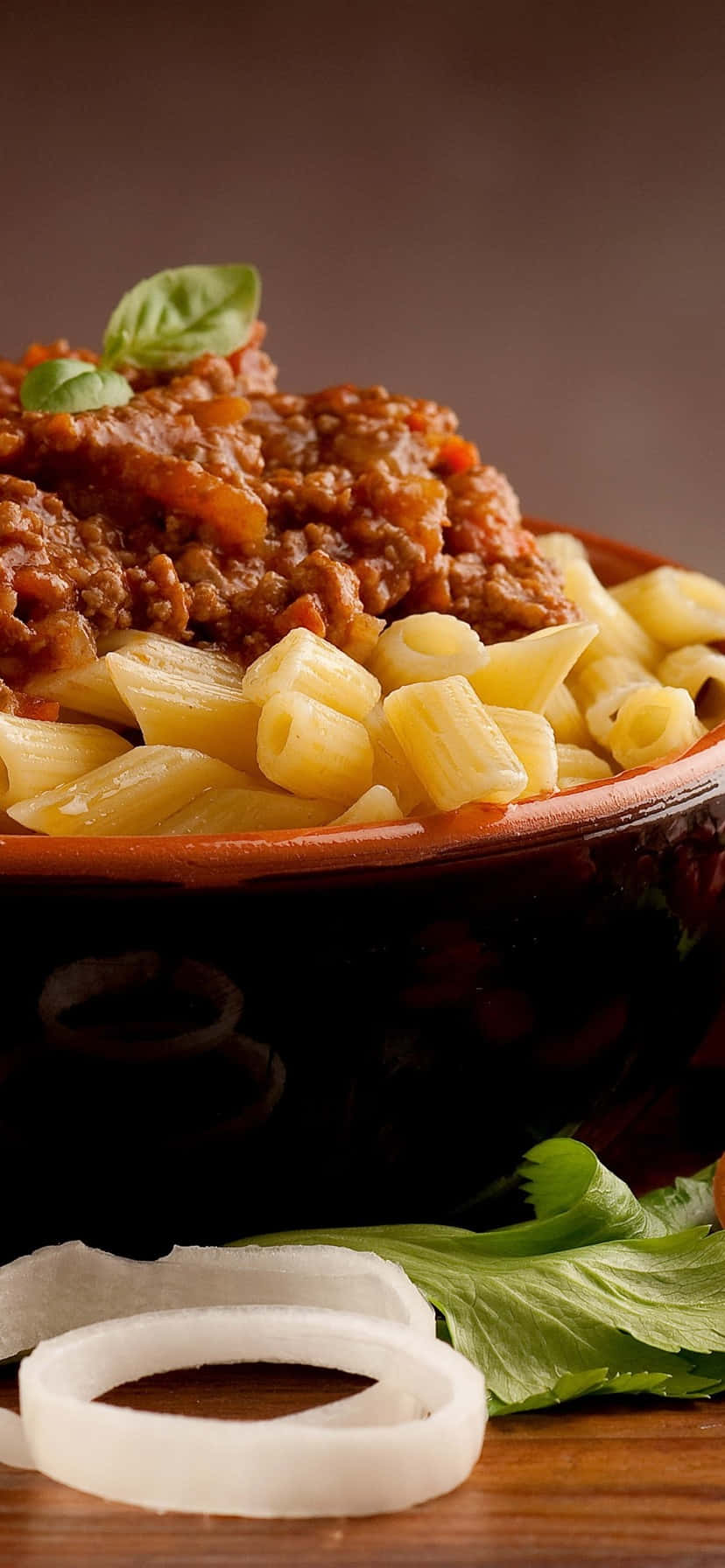 Fond Android Pasta Macaroni cu Sos Bolognese Fundal